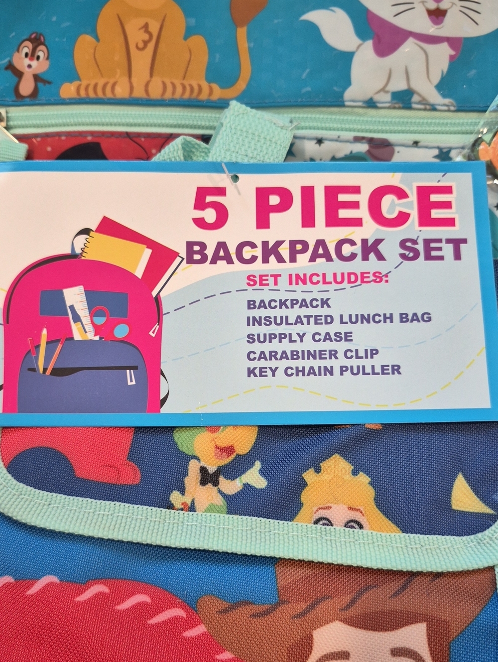 Disney Character Backpack Set - Picture 2 of 10